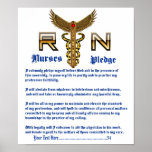 Nurses Pledge 11x13 Please View About Design Poster at Zazzle