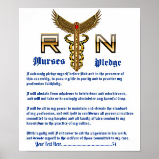 Nurses Pledge 11X13 Please View About Design Poster