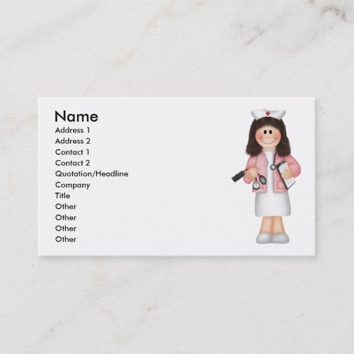 Nurse's Profile Card Business Card Template