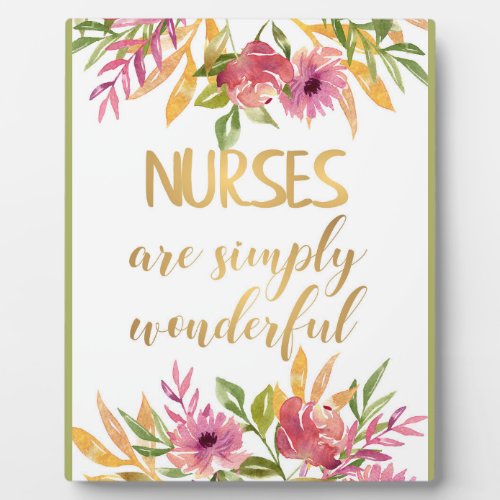 Nurses quote Appreciation Thank you Graduation Plaque