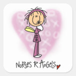 Nurses R Angels T-shirts And Gifts Square Sticker at Zazzle