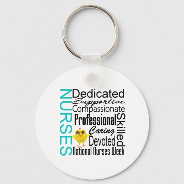 Nurses Recognition Collage - National Nurses Week Keychain (Front)