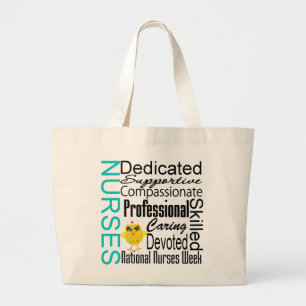 Nurses Recognition Collage - National Nurses Week Large Tote Bag