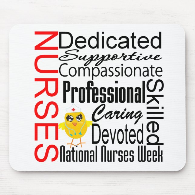 Nurses Recognition Collage:  National Nurses Week Mouse Pad (Front)