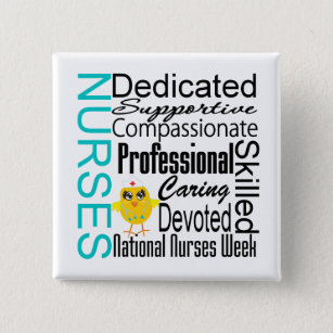 Nurses Recognition Collage - National Nurses Week Pinback Button