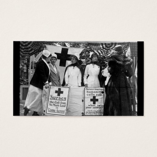 Customizable Nurses Recruiting Station World War One Business Card Template