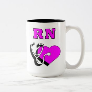 Nurses Rn Care Two-tone Coffee Mug by bonfirenurses at Zazzle