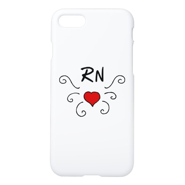 Nurses RN Love Tattoo iPhone Case (Back)