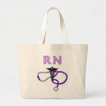 Nurses RN Stethoscope Large Tote Bag
