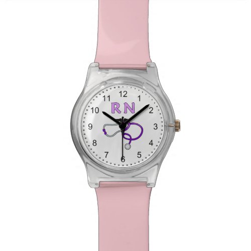 Nurses RN Stethoscope Wrist Watch