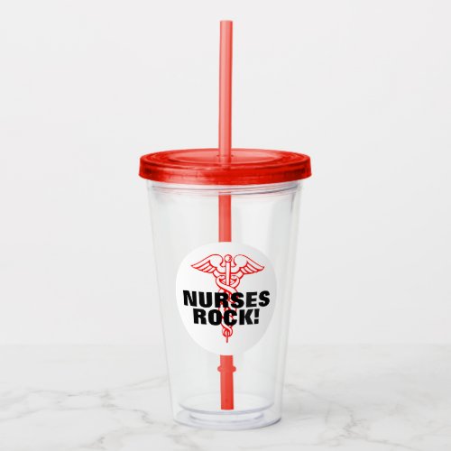 Nurses Rock acrylic tumbler glass nursing gifts