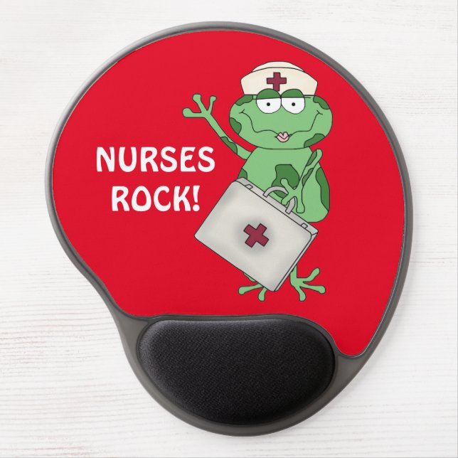 Nurses Rock cartoon gel mousepad (Front)