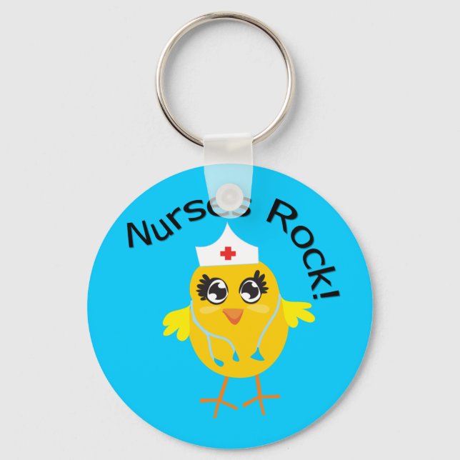 Nurses Rock Keychain (Front)