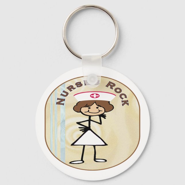 Nurses Rock Keychain (Front)