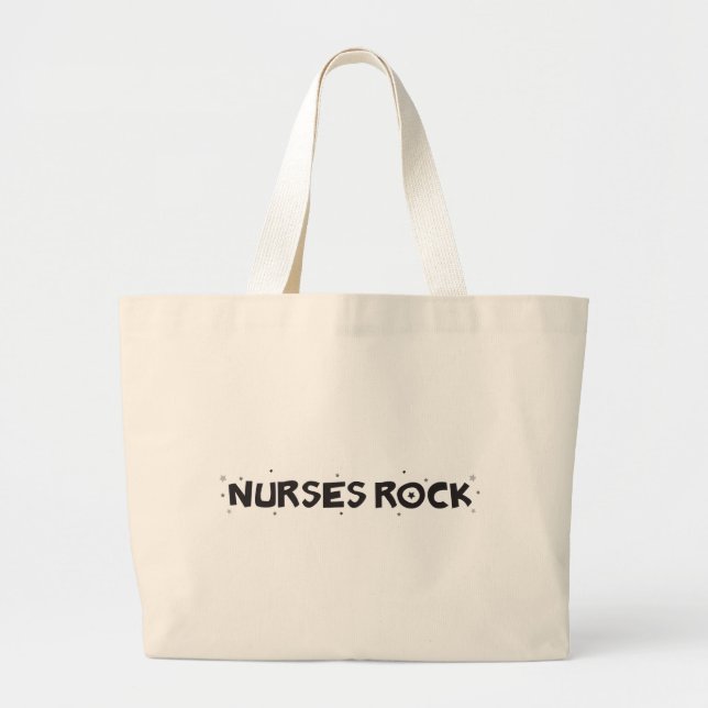nurses rock large tote bag (Front)