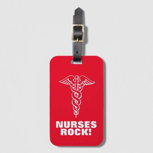 NURSES ROCK luggage tag  nursing week gift ideas