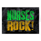 Nurses Rock, Orange and Green Fun (Front Horizontal)