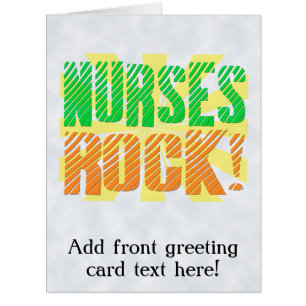 Nurses Rock, Orange/Green Fun Nurse