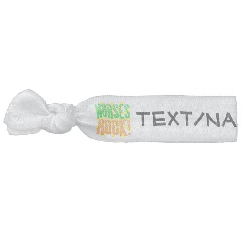 Nurses Rock OrangeGreen Fun Nurse Hair Tie