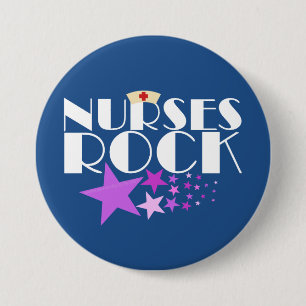 Nurses Rock Pinback Button