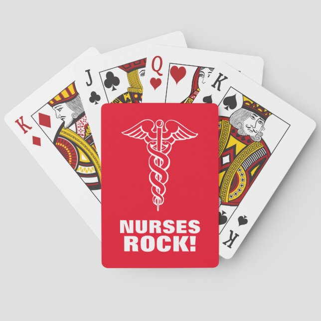 NURSES ROCK playing cards for nursing week & day (Back)