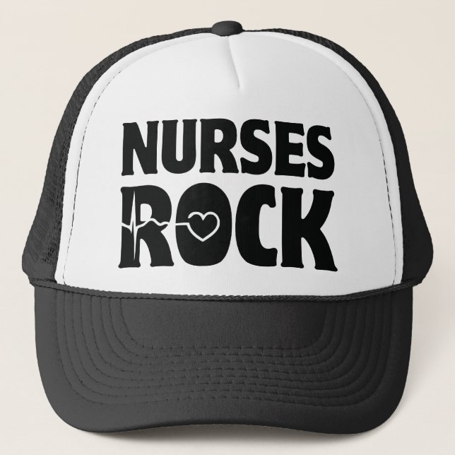 Nurses Rock Trucker Hat (Front)