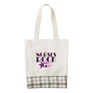 Nurses Rock Zazzle HEART Tote Bag