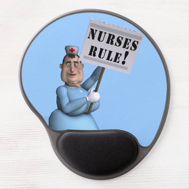 Nurses Rule! Gel Mouse Pad (Front)