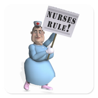 Nurses Rule! Square Sticker