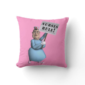 Nurses Rule! Throw Pillow