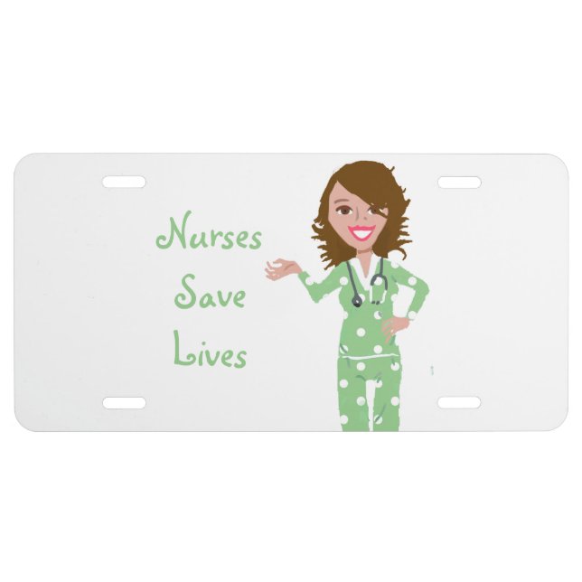 Nurses Save Lives License Plate (Front)