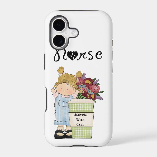 Nurses Serving With Care Iphone Case (Back)