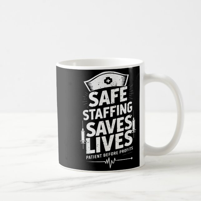 Nurses Strike Save Nursing Suprt Safe Staffing Sav Coffee Mug (Right)
