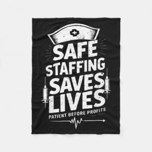 Nurses Strike Save Nursing Suprt Safe Staffing Sav Fleece Blanket