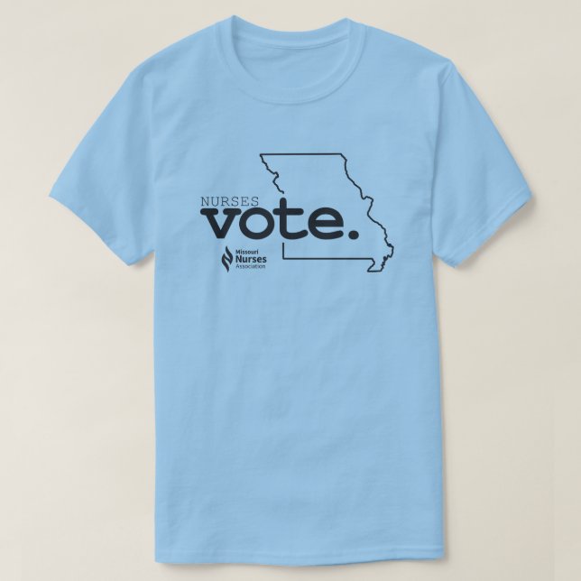 Nurses Vote Light Colored T-Shirt (Design Front)