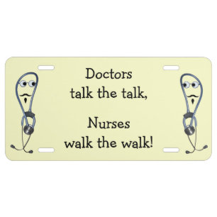 Nurses Walk License Plate