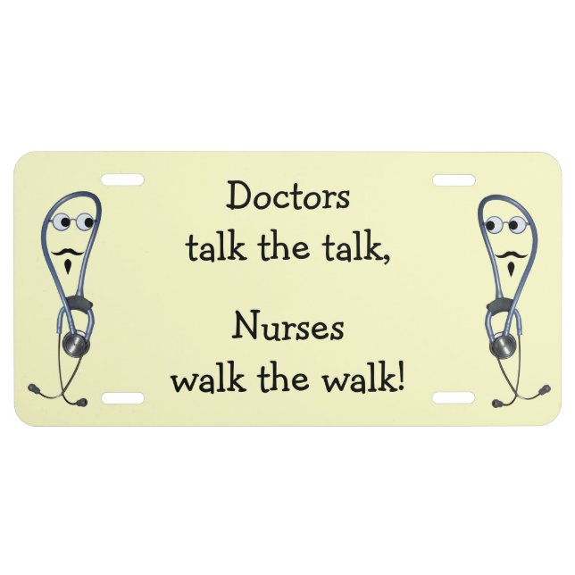 Nurses Walk License Plate (Front)