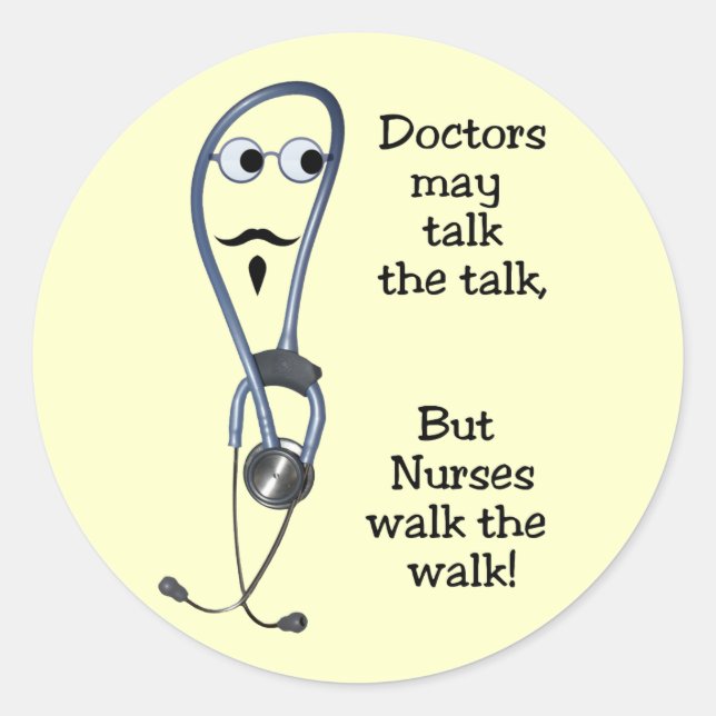 Nurses Walk The Walk Stickers (Front)