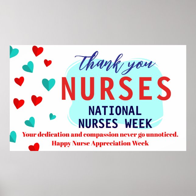 Nurses Week Appreciation Banner – Honoring  Poster (Front)