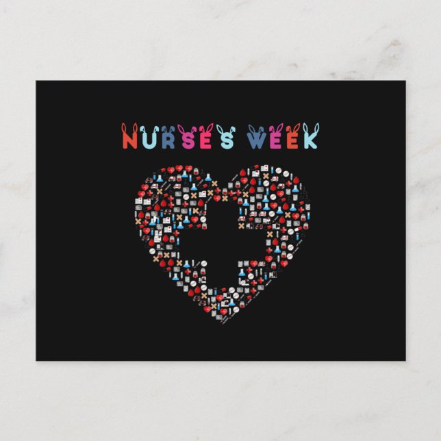 Nurses Week. Happy National Nurses Week Postcard (Front)