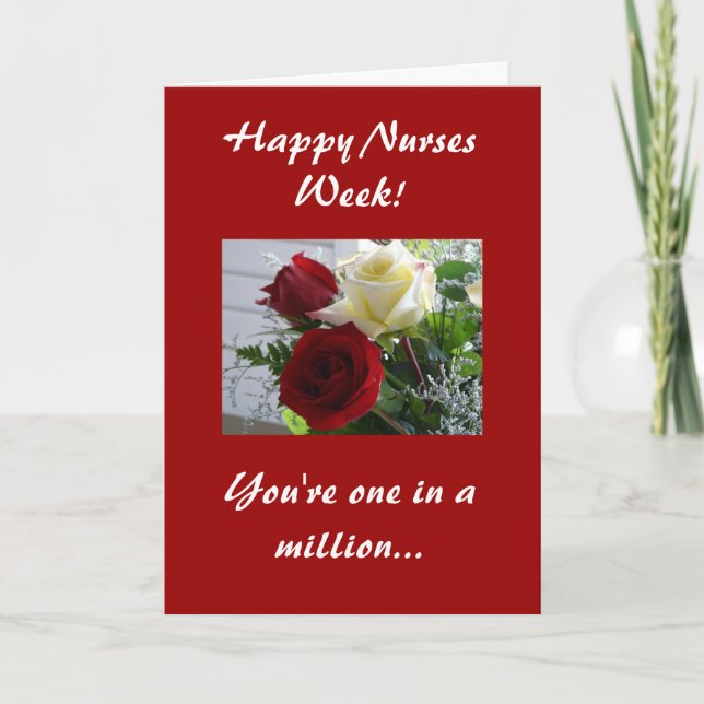 Nurses Week-Red and Yellow Roses Card (Front)