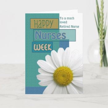 Nurses Week Retired Nurse Daisy Scrapbook Modern C Card by PamJArts at Zazzle