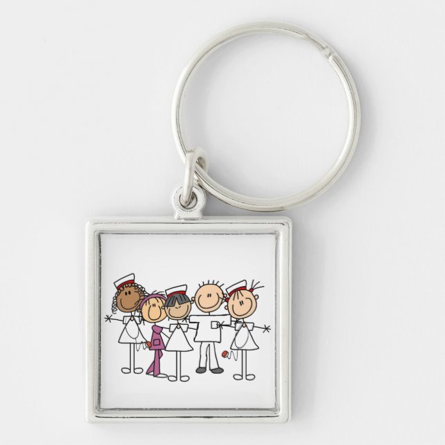 Nurses Week T-shirts and Gifts Keychain (Front)