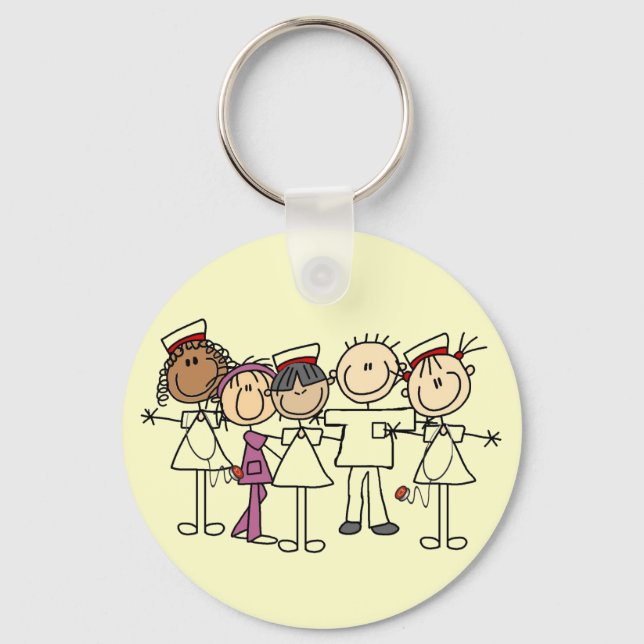 Nurses Week T-shirts and Gifts Keychain (Front)