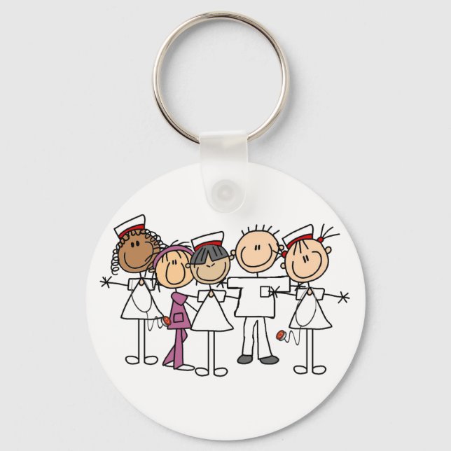 Nurses Week T-shirts and Gifts Keychain (Front)