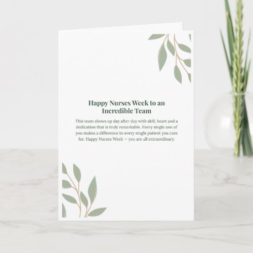 Nurses Week Team Card — Happy Nurses Week