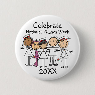Nurses Week Year Dated T-shirts and Gifts Button
