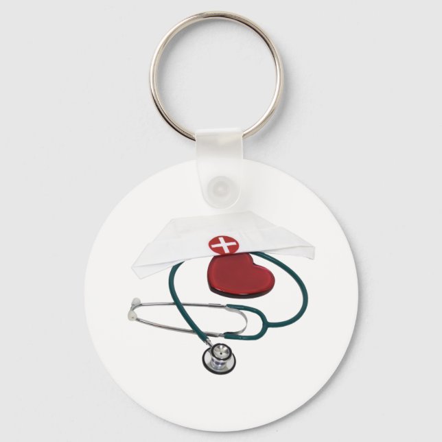 NursesHaveHeart082309 Keychain (Front)