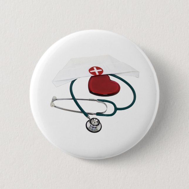 NursesHaveHeart082309 Pinback Button (Front)