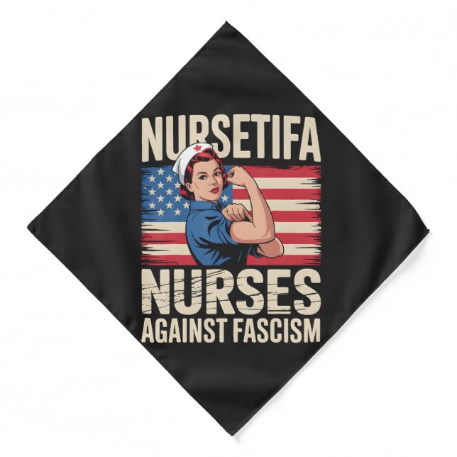 Nursetifa Nurse Against Fascism Bandana (Front)
